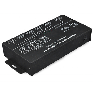 DMX512 4CH amplificador de señal divisor 4 vías DMX124 repetidor de señal distribuidor 4 salidas para escenario DJ luz 110V-220V ENTRADA DE CA - Product Image 4