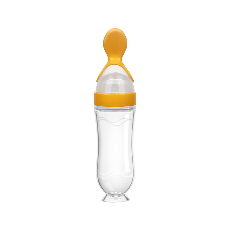 Botella de pasta de arroz con ventosa de 90 ml-Amarillo