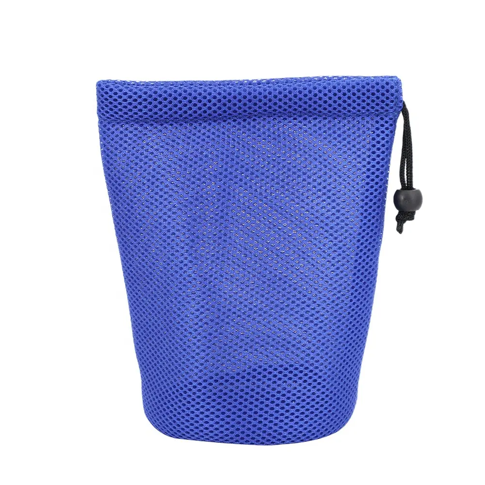 3D Sandwich Mesh with Drawstring Washable Reusable Mesh Net for Bottles Caps Cups Cover Recyclable Eco Friendly Biodegradable