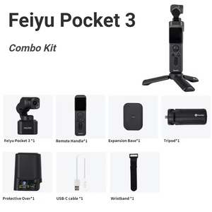 Feiyu Feiyu cep 3 akülü ayrılabilir 3-Axis sabitleyici Gimbal kamera 4K60fps görüntüleri AI takip takip - Product Image 5