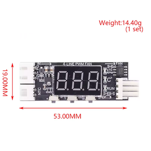 DC 12V Display digitale PWM regolatore di velocità a 4 fili di controllo On/Off con la temperatura 3A supporto di componenti elettronici - Product Image 2