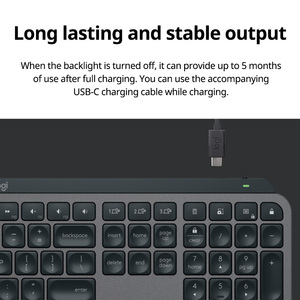 罗技MX按键S无线键盘双模背光可充电罗技办公键盘 - Product Image 6