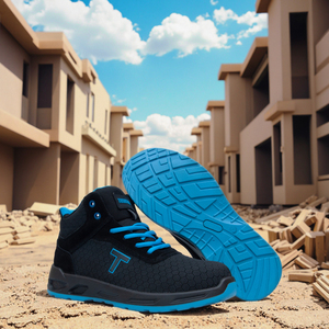 Fabrieksprijs Unisex Tek Stof Anti Punctie Pu Buitenzool Anti-Smash Lichtgewicht Composiet Neus Mid-Cut Veiligheidsschoenen - Product Image 5