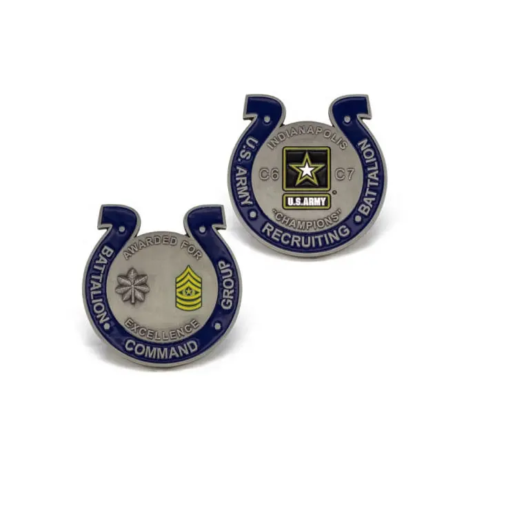 Medaglia in lega di zinco Logo inciso USN Star Medal monete 3D Souvenir monete Commemorative personalizzate
