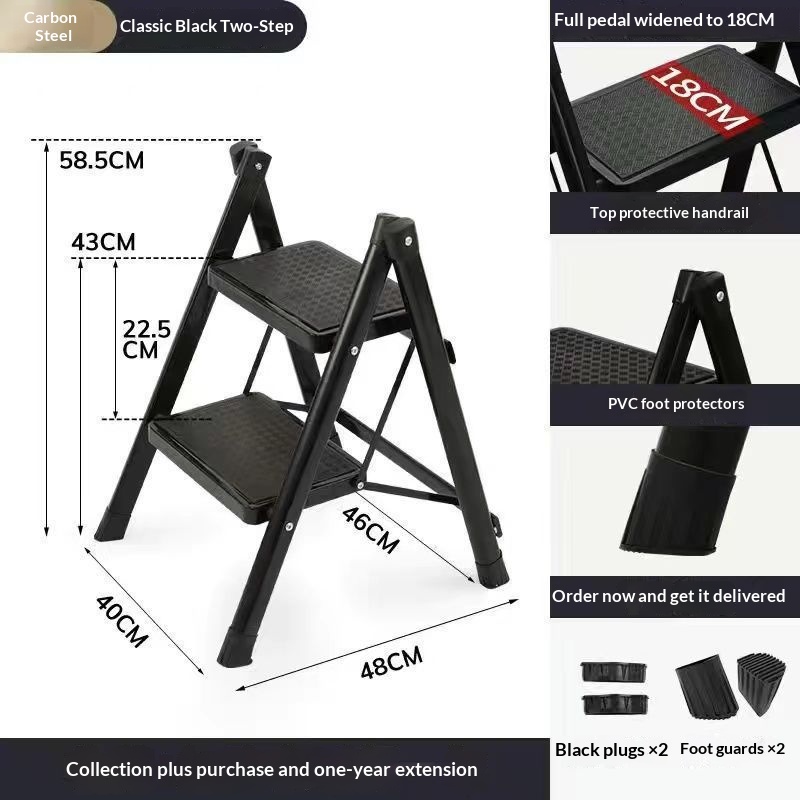2-step black flower stand model
