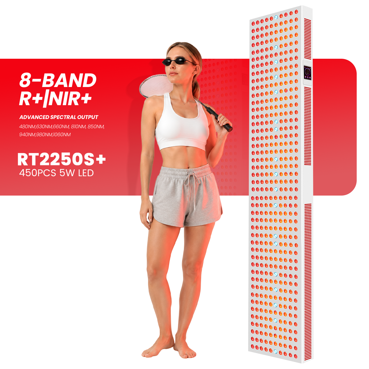 RT2250S+ 2250W Full Body Red Light Therapy Panel