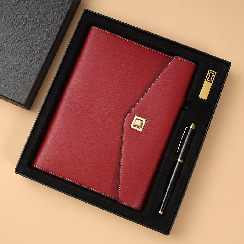 Red Notebook+Pen+USB