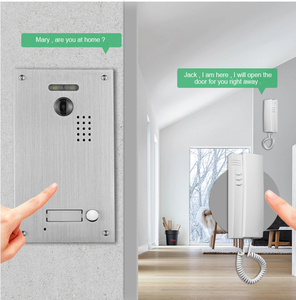 Sistema de intercomunicación de cable de 2 vías sistema de entrada de puerta de vídeo sistema de intercomunicación de teléfono de puerta de audio de apartamento