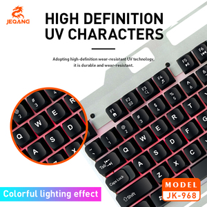 Jeqang Combo de teclado y ratón con cable con funciones de retroiluminación para trabajo de oficina o estilo láser para juegos - Product Image 3