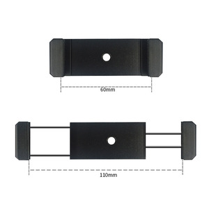 คู่อลูมิเนียมโทรศัพท์มือถือ2.4 "4.3" Clamp Mount 3 1/4 "รูยึดสำหรับขาตั้งกล้อง Selfie Stick - Product Image 2