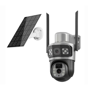 P3H 4MP IP-CCTV-Kamera mit zwei Objektiven WiFi-Batterie Solarenergie 4G Sim-Karte 4G Nacht version Bewegungs melder CMOS IP66 Verwendung in Innenräumen - Product Image 1
