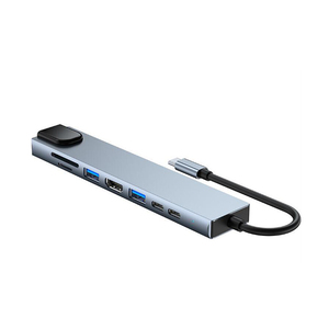 Aluminum <strong>USB</strong> Hub <strong>USB</strong> <strong>Type</strong> C Hub <strong>3</strong> <strong>0</strong> Multi Function Adapter 8 in <strong>1</strong> for Macbook OEM Brand