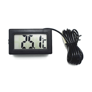 Pantalla LCD Medidor de temperatura Detector Coche Nevera Incubadora Tanque de peces Termómetro digital con sensor y sonda
