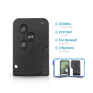 Custodia chiave auto con telecomando a 3 pulsanti per Renault compatibile Megane 2 Scenic 2 Clio 3 modelli programma elettronico 433 MHz - Product Image 2