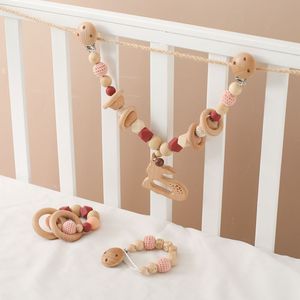 2024 yeni özel bebek arabası zinciri tığ geyik hayvan oyuncak ahşap oyuncak dişlikleri için Pram zinciri özelleştirilebilir - Product Image 6
