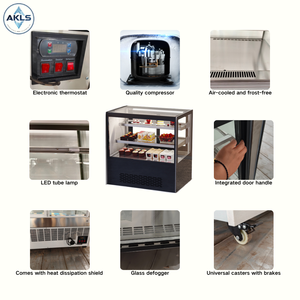 Thương mại tủ lạnh bánh & Cửa hàng bánh hiển thị mát với 2 cửa kính tự động rã đông kiểm soát nhiệt độ kỹ thuật số - Product Image 4
