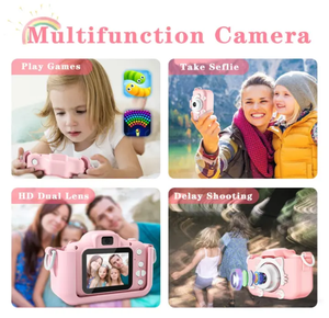 Regalo para niños Diseño lindo Imagen colorida Función de grabadora de video lente dual 1080p cámara digital para niños - Product Image 4