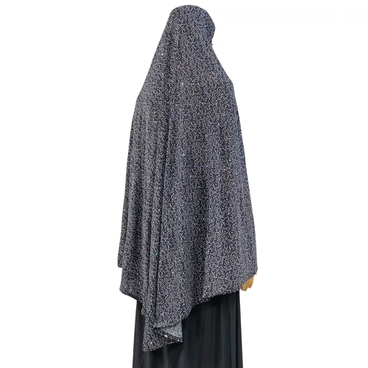 Khimar Hijab Thai Dubai Panas Model XL Floral Payet Muslim Wanita One Piece Mukena Khimar Jilbab Overhead Jilbab Islami