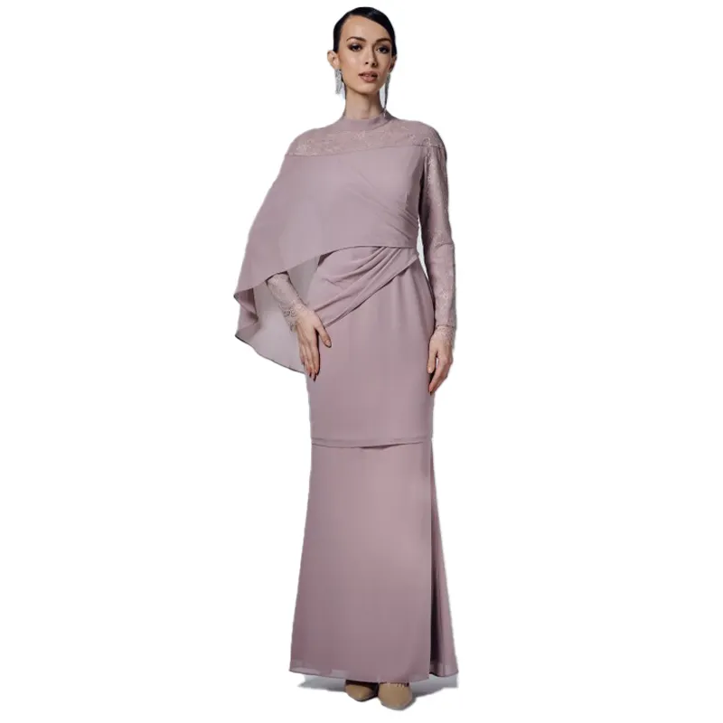 Новое стильное кружевное baju kurung moden abaya malaysia, оптовая продажа, baju kurung, мусульманское платье baju kurung и kebaya