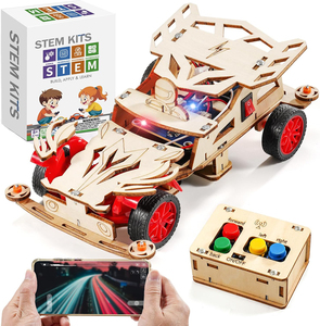DWI DOWELLIN DIY RC araba bilim ahşap oyuncak araba kitleri eğitim zanaat kitleri çocuklar için 3D bulmacalar yapı modeli seti - Product Image 1