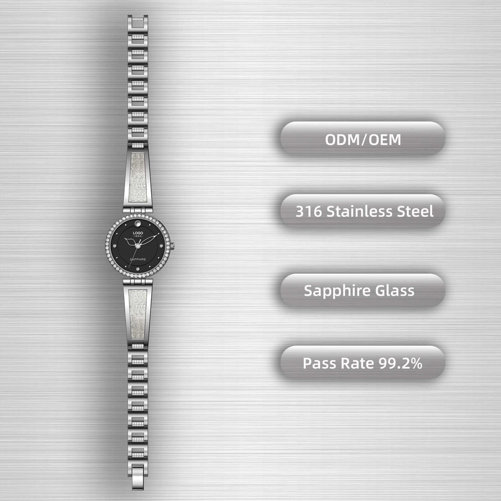 Silver/black