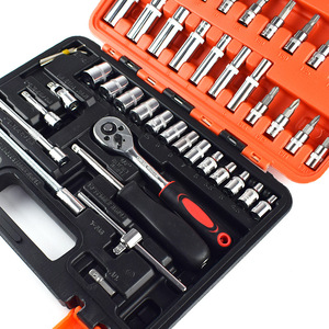 53 adet Set profesyonel el mekanik soket anahtar alet seti 53 1 onarım aracı arabalar için, motosikletler ve bisikletler - Product Image 6