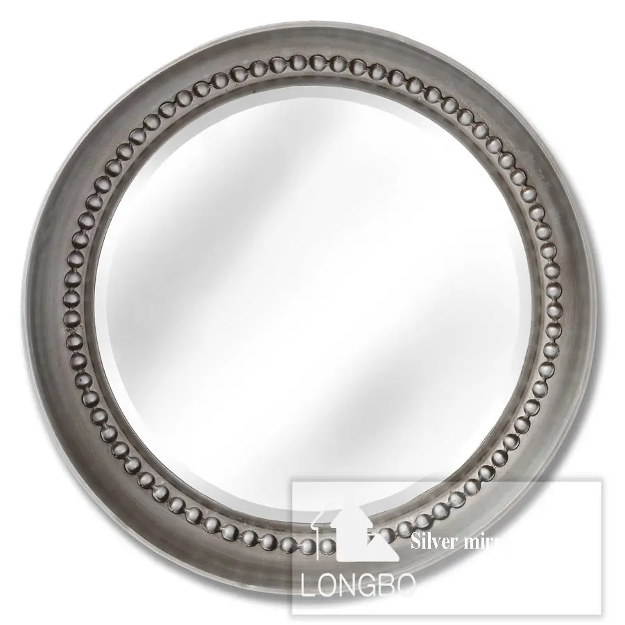 Vendite di fabbrica 6 mm float vetro con perline rivestito specchio d'argento