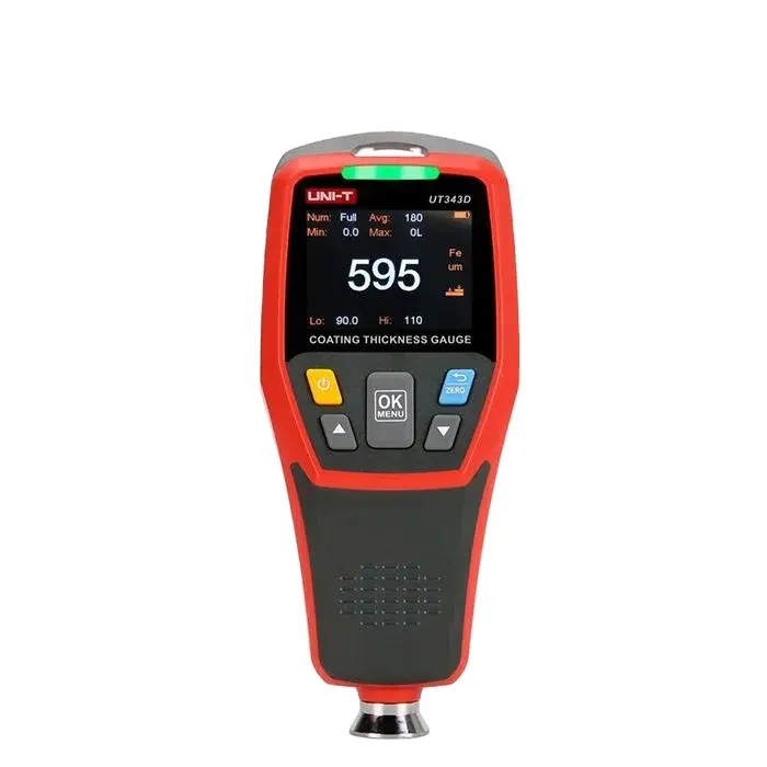 Detector de pintura de coche, medidor de espesor de recubrimiento Digital, instrumento de medición de espesor de pintura de coche usado, UNI-T UT343D
