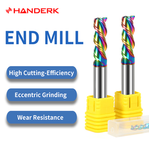 HANDERK Hrc55 DLC涂层铝铣刀实心硬质合金方形立铣刀数控刀具套装 - Product Image 2