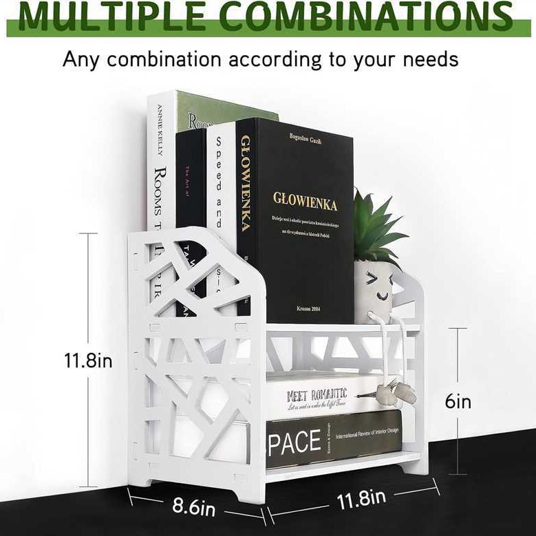 Water Cube Small Bookshelf 2-Tier Small