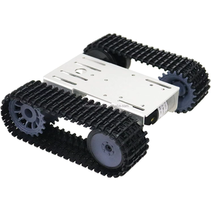 Elektrische Maschinen DIY Ketten roboter Auto Chassis Smart Tank Car Platform Kit für Arduins Raspberry Pi STEAM Silber - Product Image 1