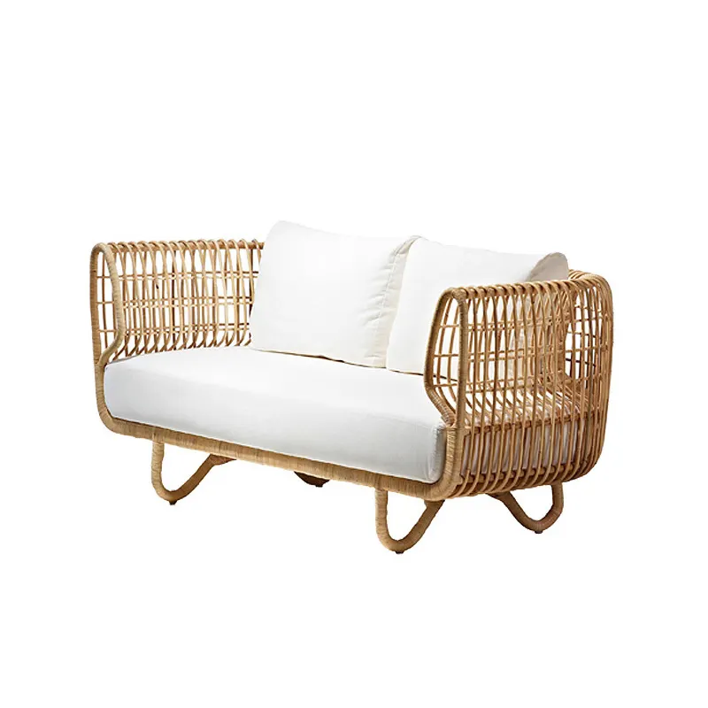 Vine sofa, Indonesian outdoor chair, garden art, Southeast Asian style, cane weaving balcony, small tea table
