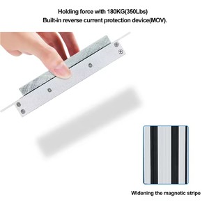 12V Electromagnetic Lock for High <strong>Security</strong> Electronic <strong>Access</strong> <strong>Control</strong> <strong>System</strong> 180 Kg/350 lb ZL U Bracket Magnetic Lock - Product Image 2