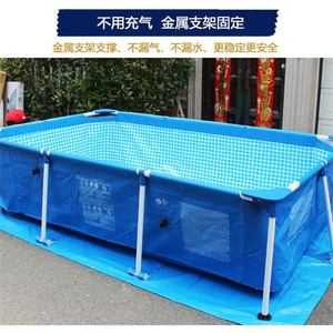 สระว่ายน้ำดีไซน์โครงเหล็กกลมเหนือพื้นทนทานสำหรับใช้ในครอบครัว - Product Image 2