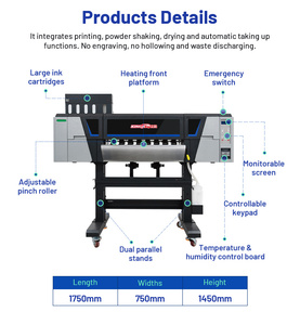 A2 I3200head stampanti digitali per tessuti da 60cm, stampante dtf per t-shirt, stampante dtf per magliette a trasferimento termico - Product Image 2