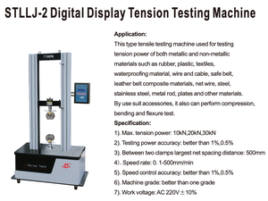 STLLJ-2 dijital ekran gerginlik test makinesi sıkıştırma, bükme ve eğilme testi - Product Image 2
