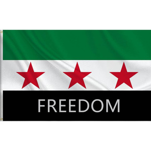 Factory Direct Wholesale Waterproof <strong>All</strong> Country Pennant Red White Green Revolution <strong>Syria</strong> Hand Waving Flag - Product Image 3