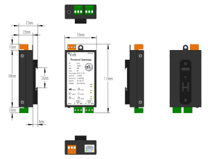 Milesgo BACnet Gateway <strong>Modbus</strong> RTU/<strong>TCP</strong> to BACnet <strong>IP</strong> BTL Certification CE BA System Data Collection - Product Image 2