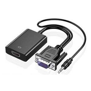 Full HD 1080P <strong>VGA</strong> for <strong>HDMI</strong> Adapter Converter Cable Audio <strong>Output</strong> PVC Jacket for PC Laptop HDTV Projector Monitor Combination