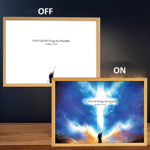 กรอบรูป LED ไฟตกแต่งภาพวาดใช้พลังงานจาก USB กรอบรูป LED เรืองแสง3สีเปลี่ยน221x171x46mm 8นิ้ว - Product Image 6