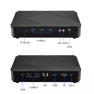 Yüksek kaliteli çekirdek i7 9850H mini pc 2 * NVME DP HD-MI tip-c thres ekran masaüstü bilgisayar çift ram yuvaları Mini adet - Product Image 2