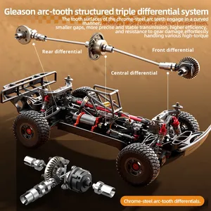 1:8 90km/saat fırçasız uzaktan kumanda yarış araba oyuncak yüksek hızlı rekabetçi sürüklenme Off-Road tırmanma RC modeli tasarlanmış uzman - Product Image 4