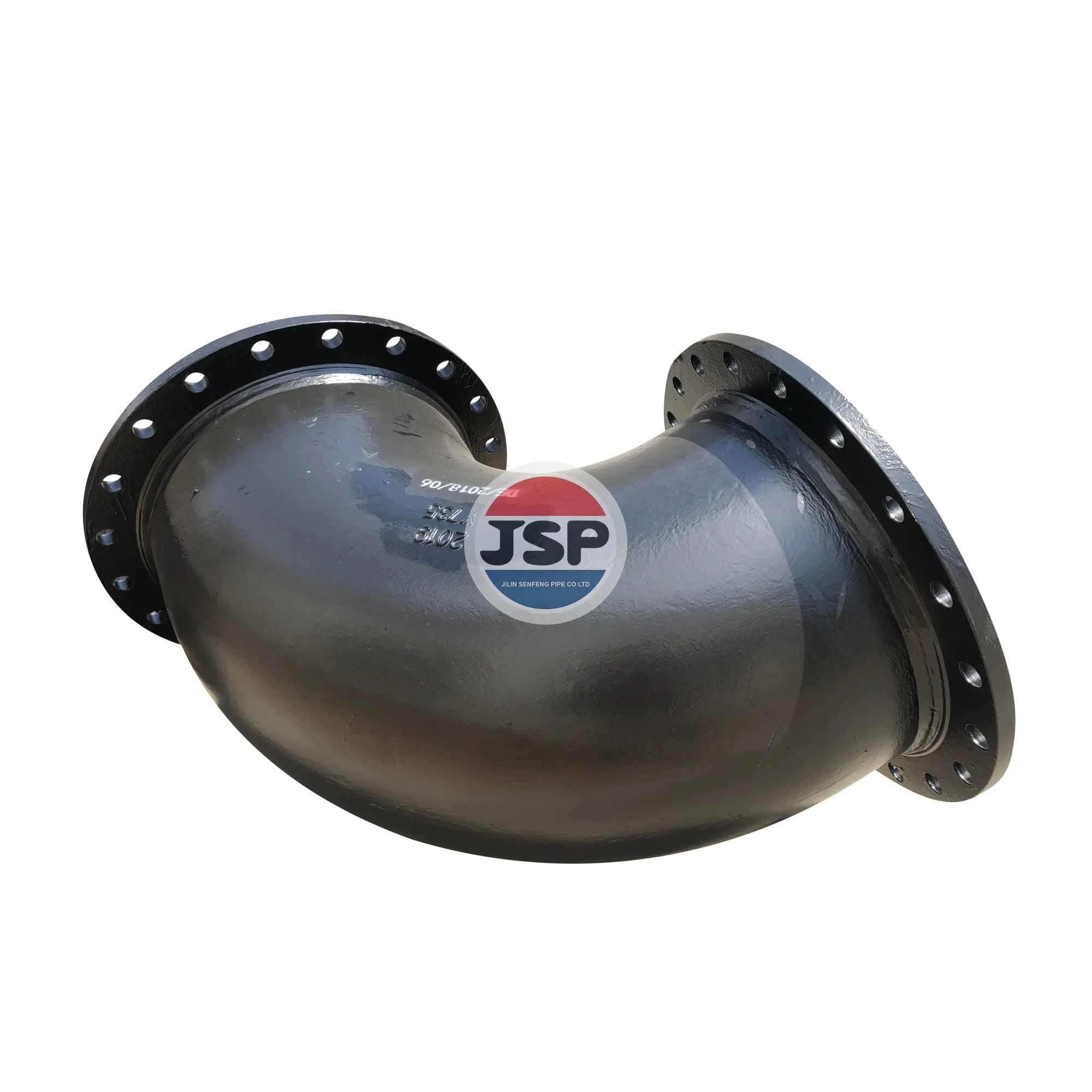 JSP-curvatura de hierro fundido ISO2531, accesorio de tubería de hierro dúctil, doble brida 45, curva de 90 grados/curva de codo para tubería de agua