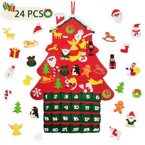 New arrivals 36 "cảm thấy DIY tiểu <span class=keywords><strong>Advent</strong></span> lịch với 24 đồ trang trí - Product Image 1