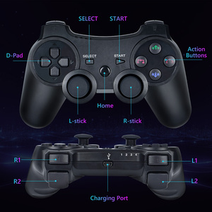 PS3 PS4无线游戏手柄定制游戏控制器，用于移动/个人电脑/电视可充电人体工程学操纵杆，带按钮 - Product Image 1