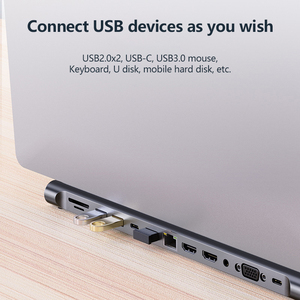 USB3.0 11-in-1-Hub-Expander mit mehreren Schnitts tellen Netzwerk anschluss Audio-Docking station für Computer Notebooks-Desktops für USB 3.0-Lager