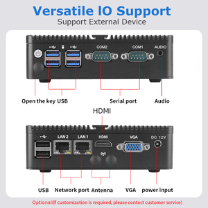 Mini Pc Desktop J4125 J1900 3805U I3 I5 5200U NUC Mini Pc Win10 Linux with Dual RS232 Dual Lan Industrial <strong>Computer</strong> - Product Image 3