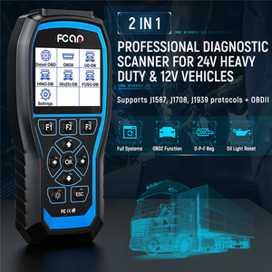 FCAR F506 Pro 2-in-1 OBD2 teşhis aracı ağır dizel kamyon tarayıcı DPF rejenerasyon araba İngilizce dil motor analizörü - Product Image 1
