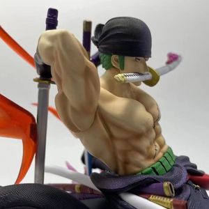 28CM Zoro Cartoon PVC Anime Figure Toy 0 <strong>Piece</strong> Fight Battle Japanese <strong>Manga</strong>