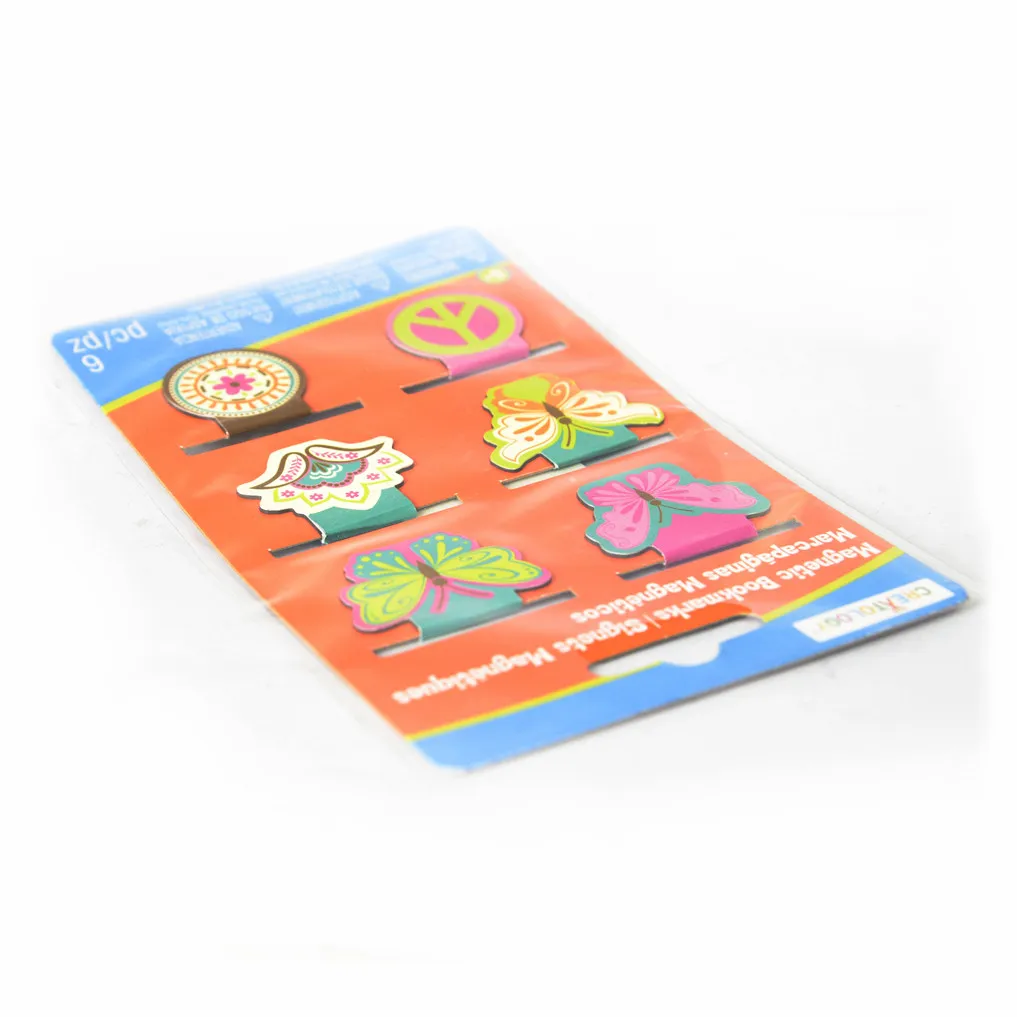 Segnalibri magnetici da 6 pezzi marcatore di pagine magnetiche colorate per accessori di lettura di cancelleria per studenti
